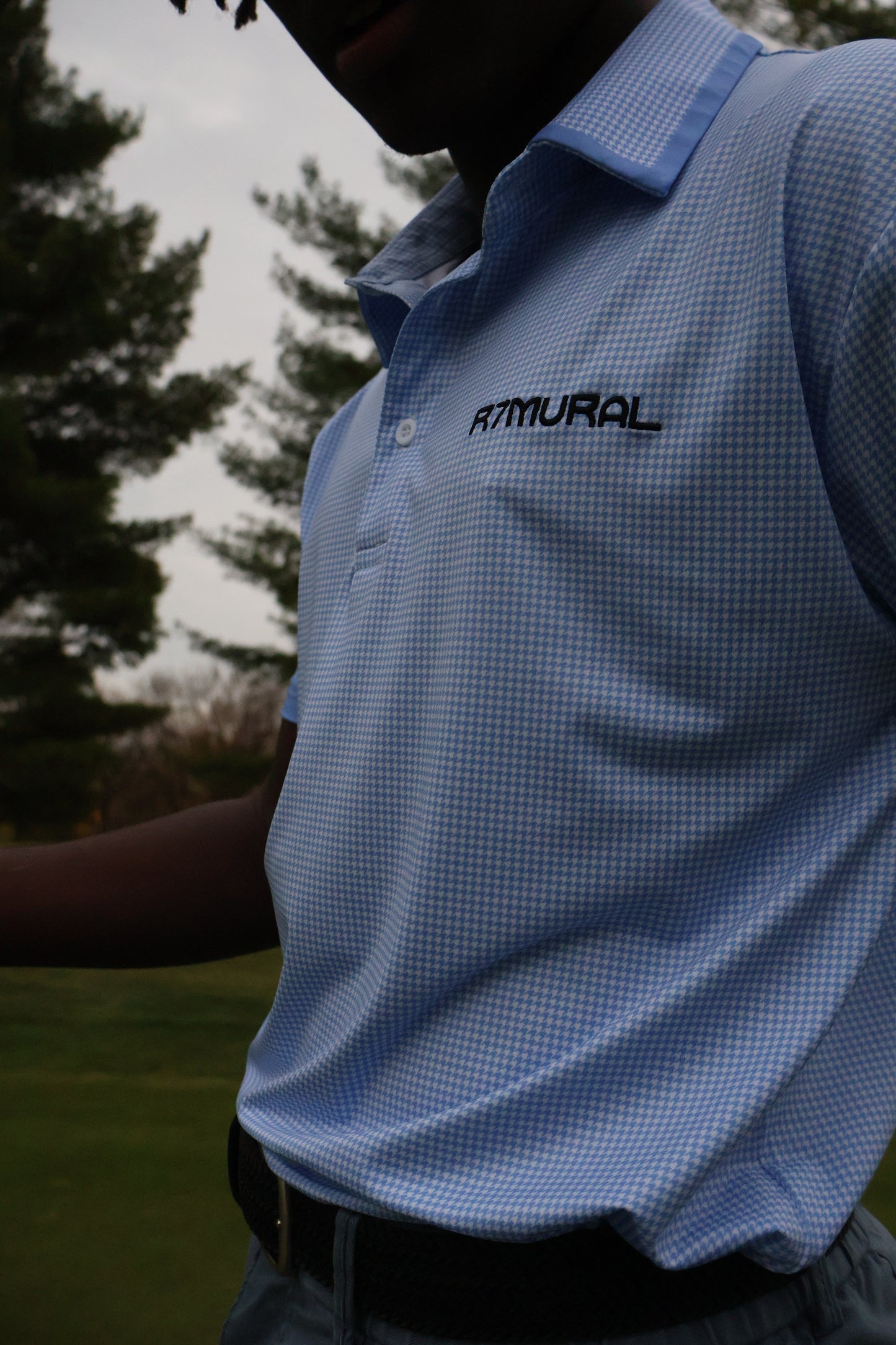 Sky Blue Pattern Polo